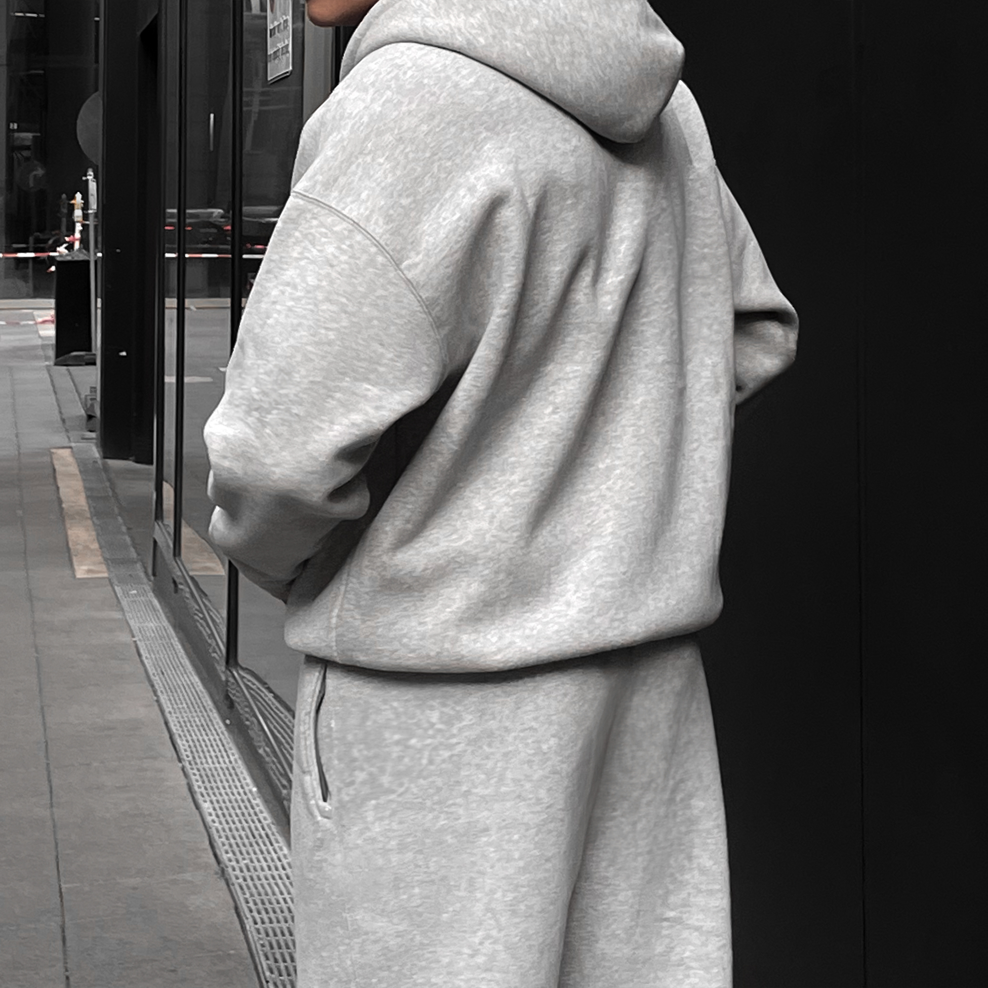 Grey Melange Zipper