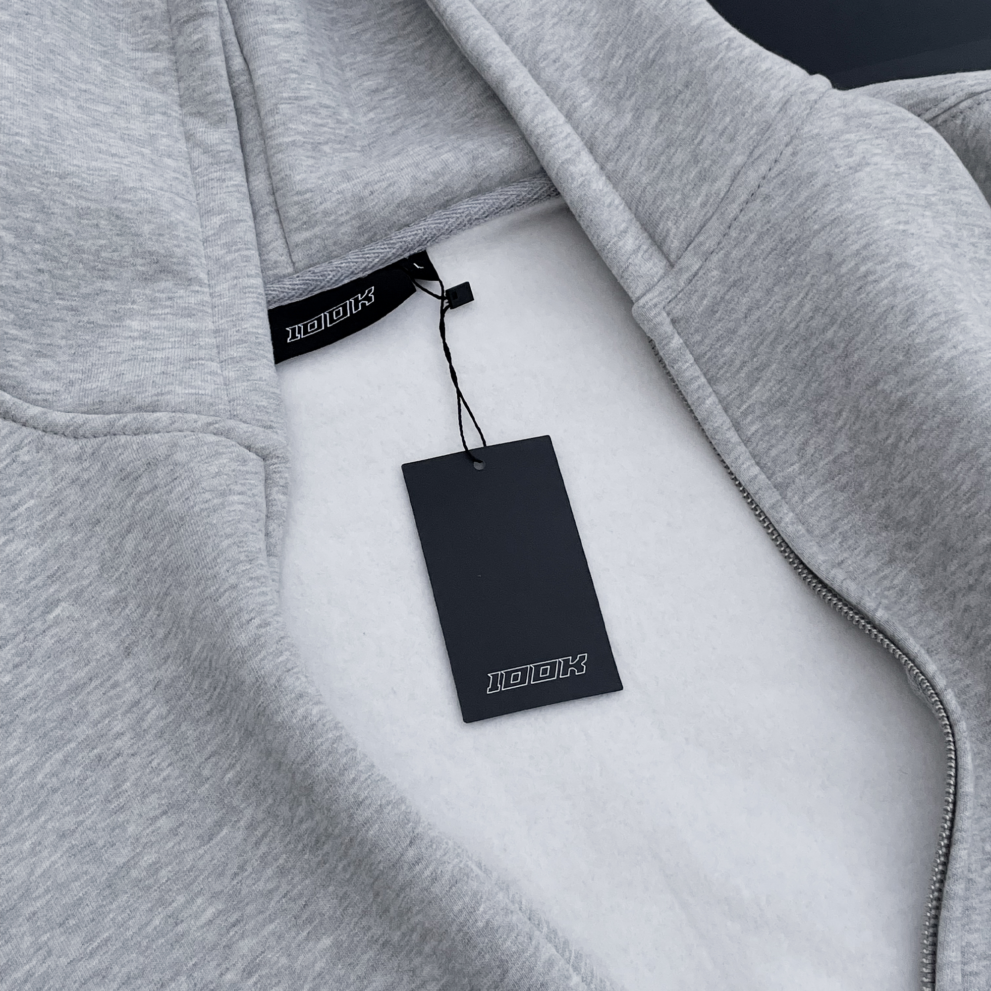 Grey Melange Zipper