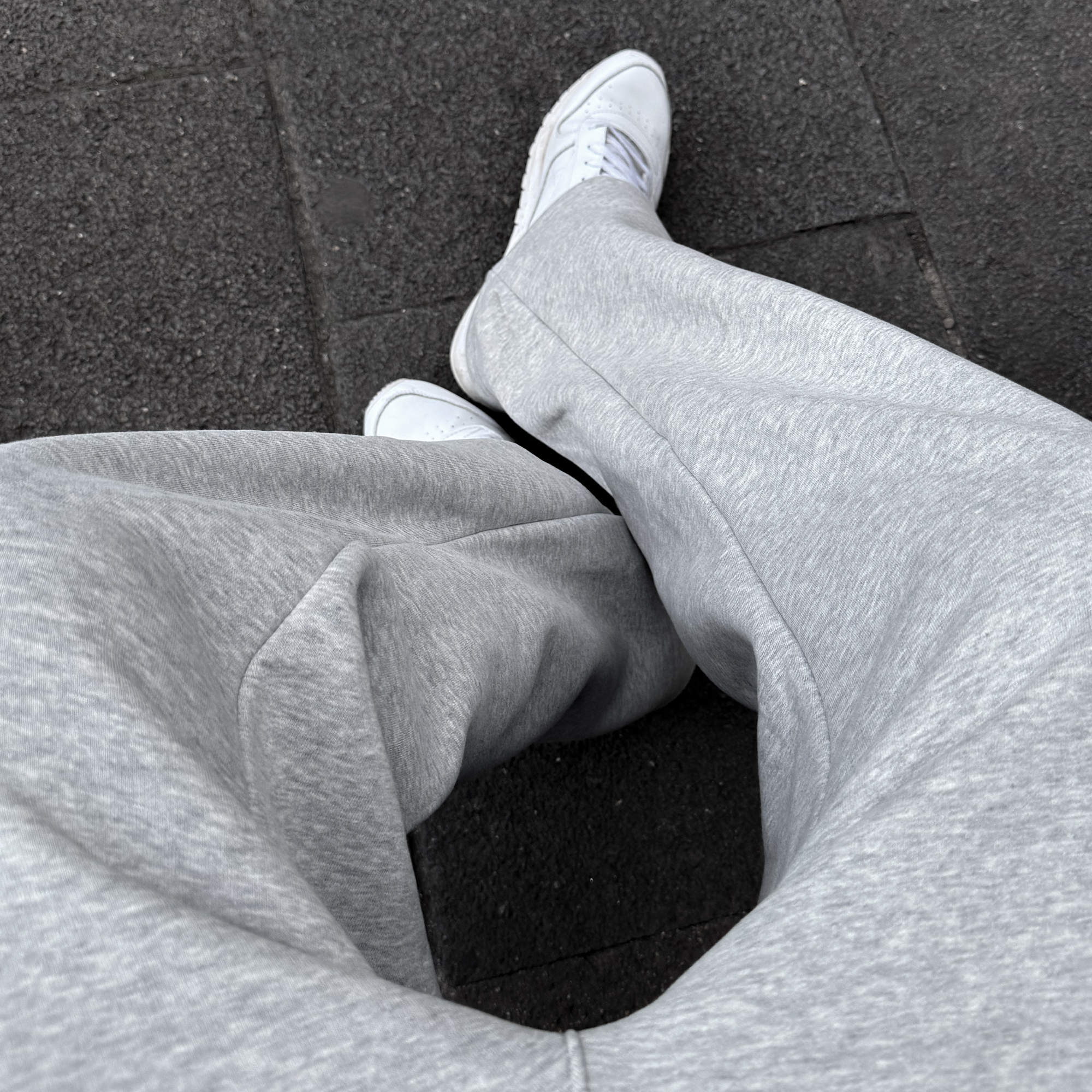 Grey Melange Pants
