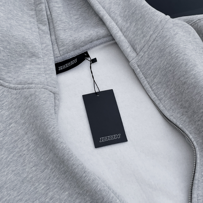 Grey Melange Zipper