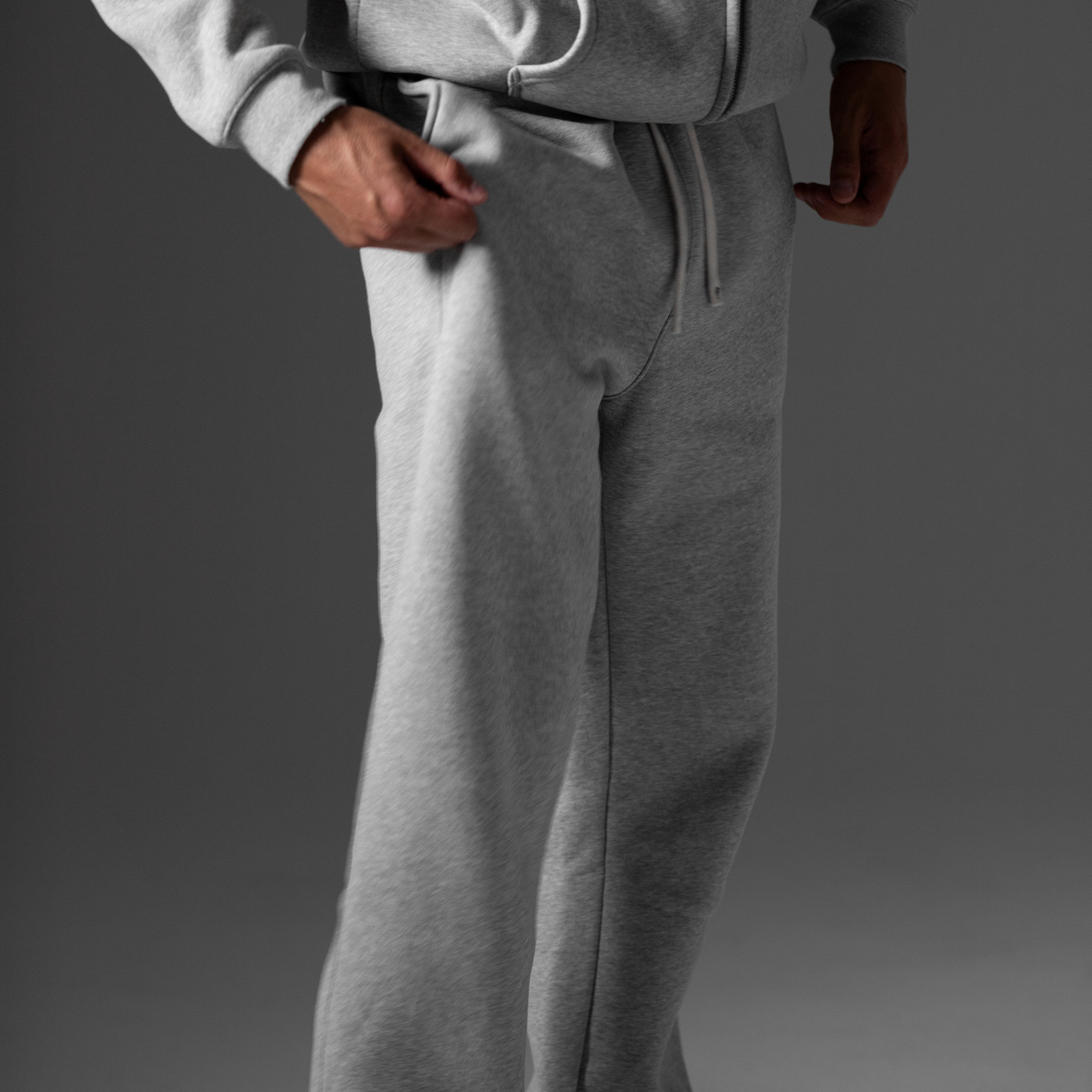 Grey Melange Pants