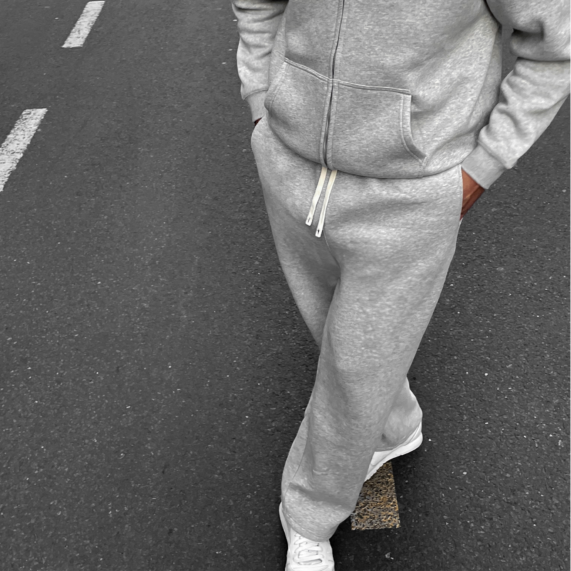 Grey Melange Pants